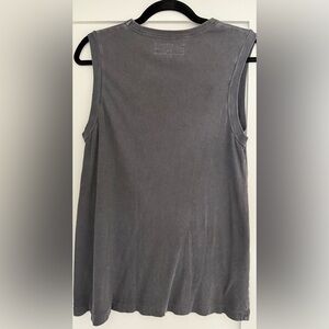 THE GREAT. Charcoal tank with distressing on the edges. Size 1 (small)